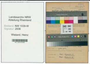 Entnazifizierung Heinz Wieland , geb. 09.02.1921 (Schlosser)