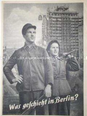 Illustrierter Sonderdruck zum Nationalen Aufbauprogramm Berlin, mit Schwerpunkten Weberwiese und Stalinallee