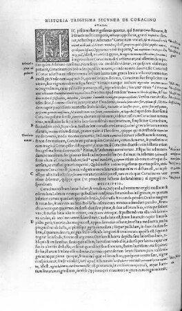Historia Trigesima Secunda. De Coracino