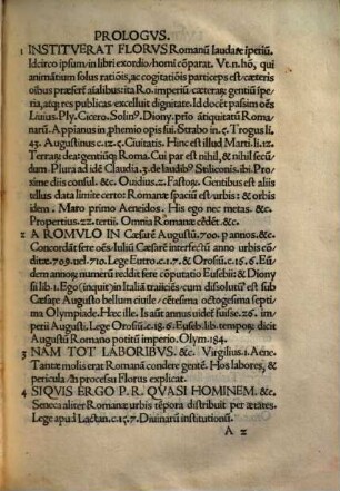 Annotationum, in Lucium Florum, Ioannis Camertis ordinis minorum sacrarum litterarum D. eximii libellus