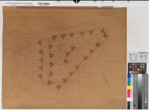 Bocholt (Bocholt) Volkswohnungen Hochfeld-/Knufstraße Lageplan 1937 1 : 500 54 x 70,5 Pause Westfälische Heimstätte Dortmund Wohnungsgesellschaft Münsterland