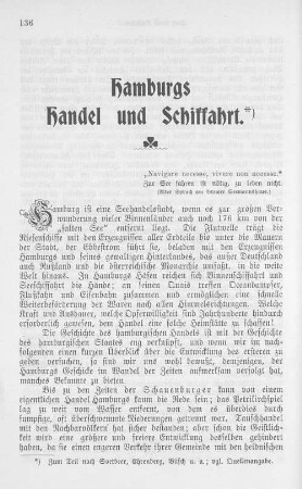 Hamburgs Handel und Schiffahrt.