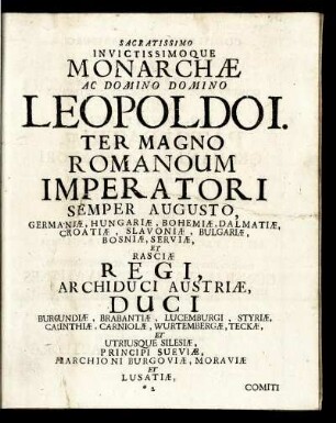 Imperator Domine Domine Clementissime.
