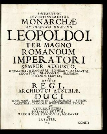 Imperator Domine Domine Clementissime.