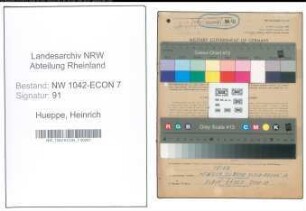 Entnazifizierung Heinrich Hueppe , geb. 11.07.1910 (Schmied)