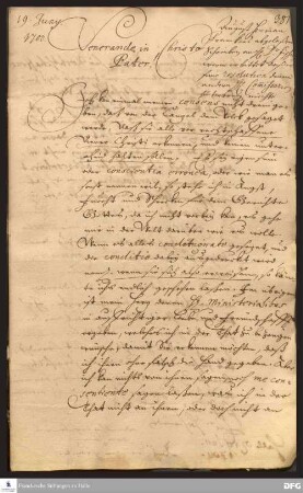 Brief von August Herman Francke an Johann Fischer.