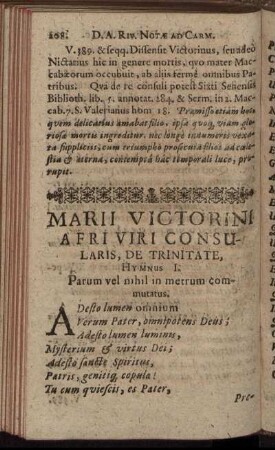 Marii Victorini Afri Viri Consularis, De Trinitate, [...]