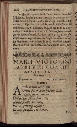Marii Victorini Afri Viri Consularis, De Trinitate, [...]