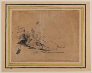 Sitzendes Mädchen [nach François Boucher]