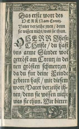 Das erste wort des Herrn am Creutz.