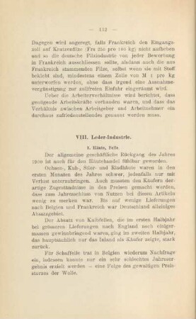 VIII. Leder-Industrie.