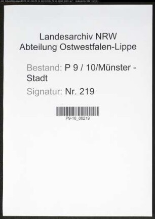 Heiratsregister Standesamt Münster
