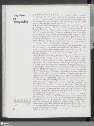 Fotografieren mit Farbnegativfilm