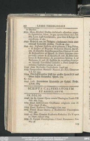 Scripta Calvinianorum Et Asseclarum.