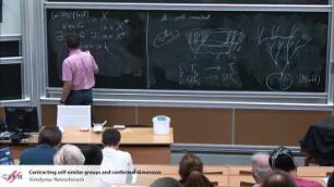 Contracting self-similar groups and conformal dimension