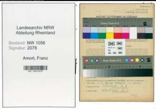 Entnazifizierung Franz Amort , geb. 08.05.1907 (Arbeiter)