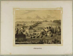 Das Rittergut in Köttewitz (Dohna-Köttewitz) südöstlich von Dresden, aus dem Album der Rittergüter und Schlösser im Königreiche Sachsen