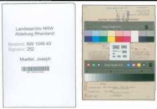 Entnazifizierung Joseph Mueller , geb. 28.07.1912 (Richter)