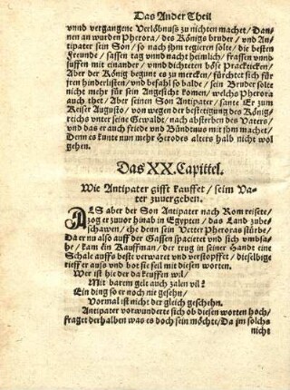 Das XX. Capittel. Wie Antipater gifft kauffet, seim Vater zuvergeben.