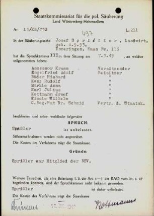 Sprißler, Josef