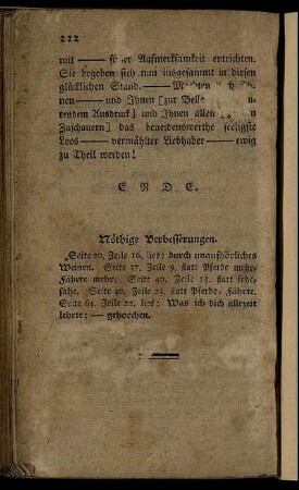 Nöthige Verbesserungen.
