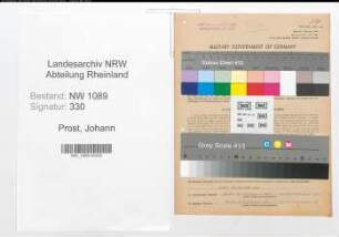 Entnazifizierung Johann Prost , geb. 17.05.1920 (Polizeibeamter)