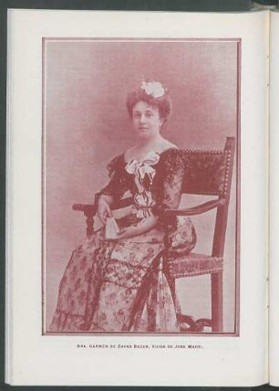 Álbum de Damas. : Sra. Carmen de Zayas Bazán, viuda de José Martí [retrato]