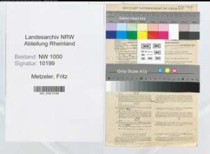 Entnazifizierung Fritz Metzeler, geb. 14.07.1898 (Steuerberater)
