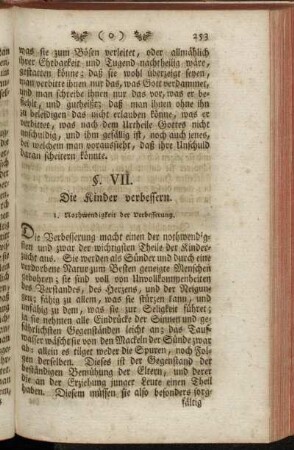 §. VII. Die Kinder verbessern