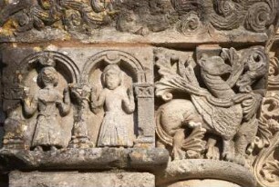 Frankreich. Poitou Charentes. Charente. Gensac la Pallue. Romanische Kirche. 12 Jahrhundert. Hochrelief