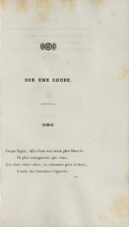 Sur Une Coupe.