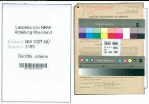Entnazifizierung Johann Derichs , geb. 05.09.1905 (Landwirt)