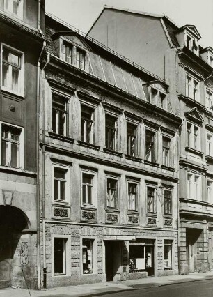 Dresden-Neustadt, Louisenstraße 11. Wohnhaus mit Läden (um 1865). Straßenansicht