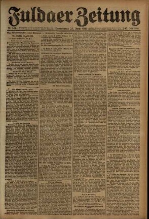 Ausgabe vom Donnerstag, den 27. Juni 1918.