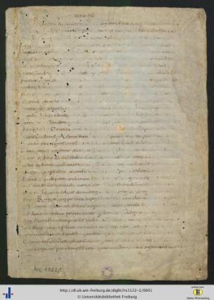 (1r) Seitentitel: „Bedae presbiteri“.