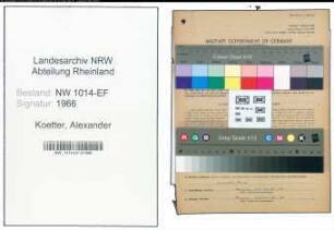 Entnazifizierung Alexander Koetter , geb. 31.05.1909 ()