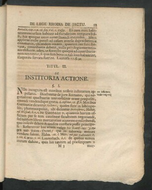Titul. III. De Institoria Actione