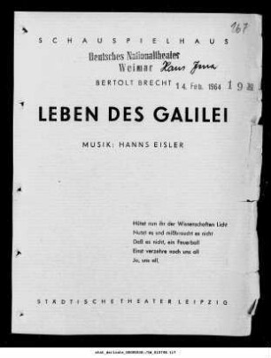 Leben des Galilei