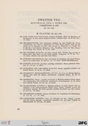 III. Plastik (Nr. 362-379)