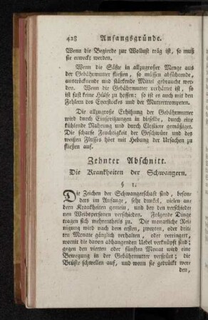 Zehnter Abschnitt. Die Krankheiten der Schwangern.