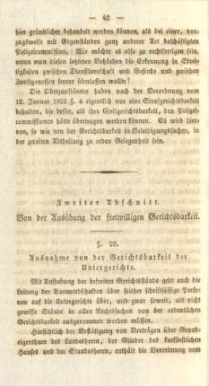 Zweiter Abschnitt. Von der Ausübung der freiwilligen Gerichtsbarkeit