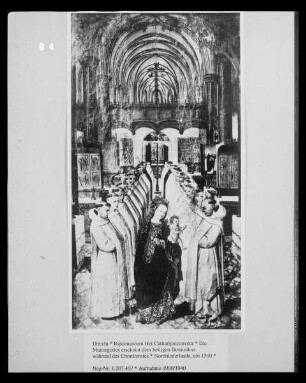 Die Muttergottes erscheint dem heiligen Dominikus während des Chordienstes