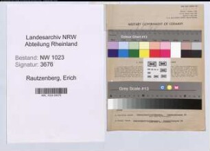 Entnazifizierung Erich Rautzenberg , geb. 16.06.1897 (Verw.Angest.)