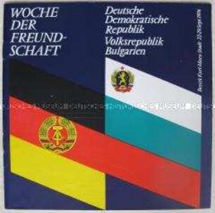 Veranstaltungsprogramm zur Woche der Freundschaft und Kultur DDR-Bulgarien