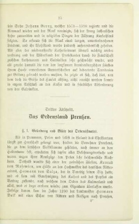 Dritter Abschnitt. Das Ordensland Preußen