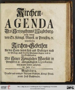 Kirchen-Agenda