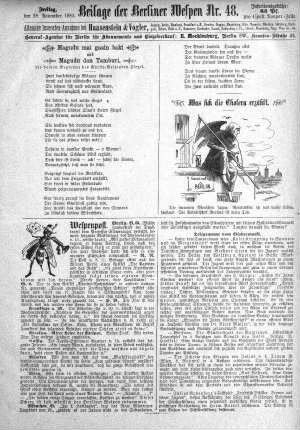 Beilage der Berliner Wespen Nr. 48