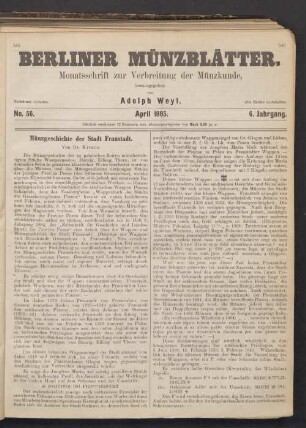 No. 56. April 1885