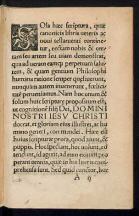 Sola haec scriptura, quae canonicis libris veteris ac novi testamenti continetur ...