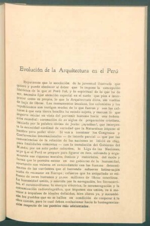 Evolución de la arquitectura en el Perú